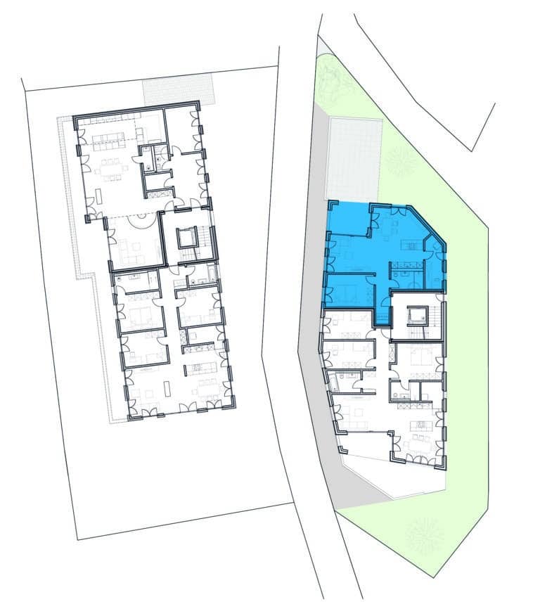 m-House Bünzen Eigentumswohnung B1 Lage